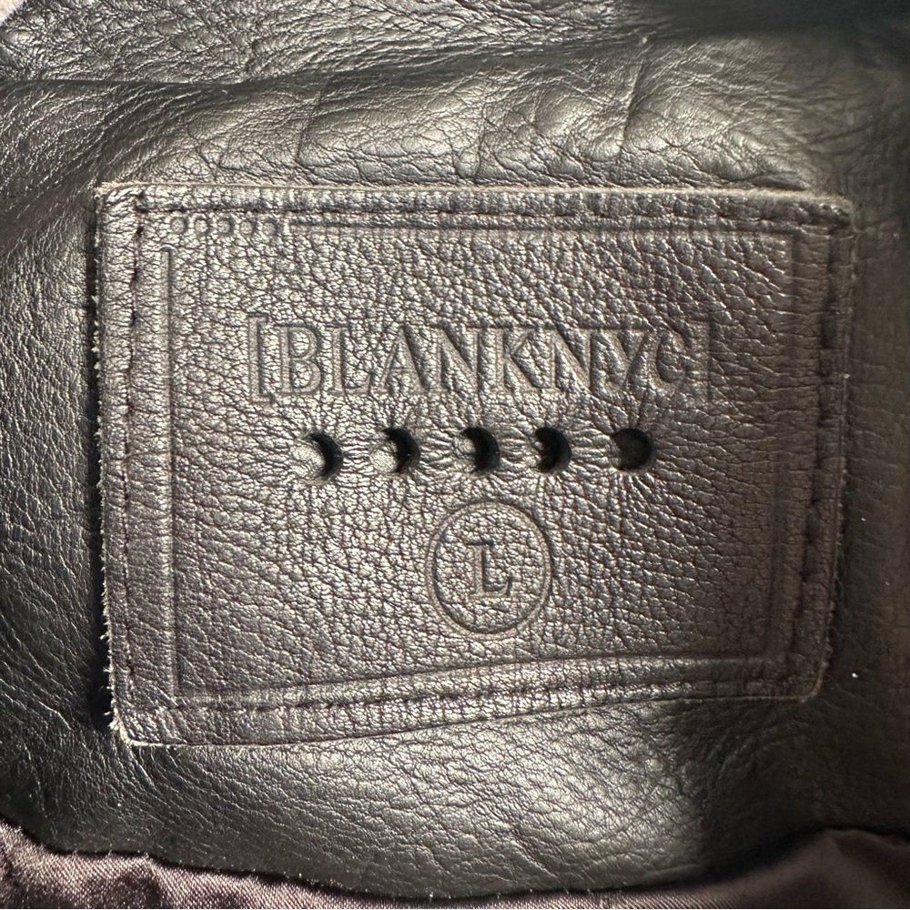 Blank NYC Black Embroidered Vegan Leather Moto Jacket - Picture 6 of 11